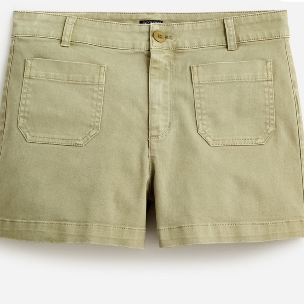 J. Crew Women's olive chino patch pocket  Shorts